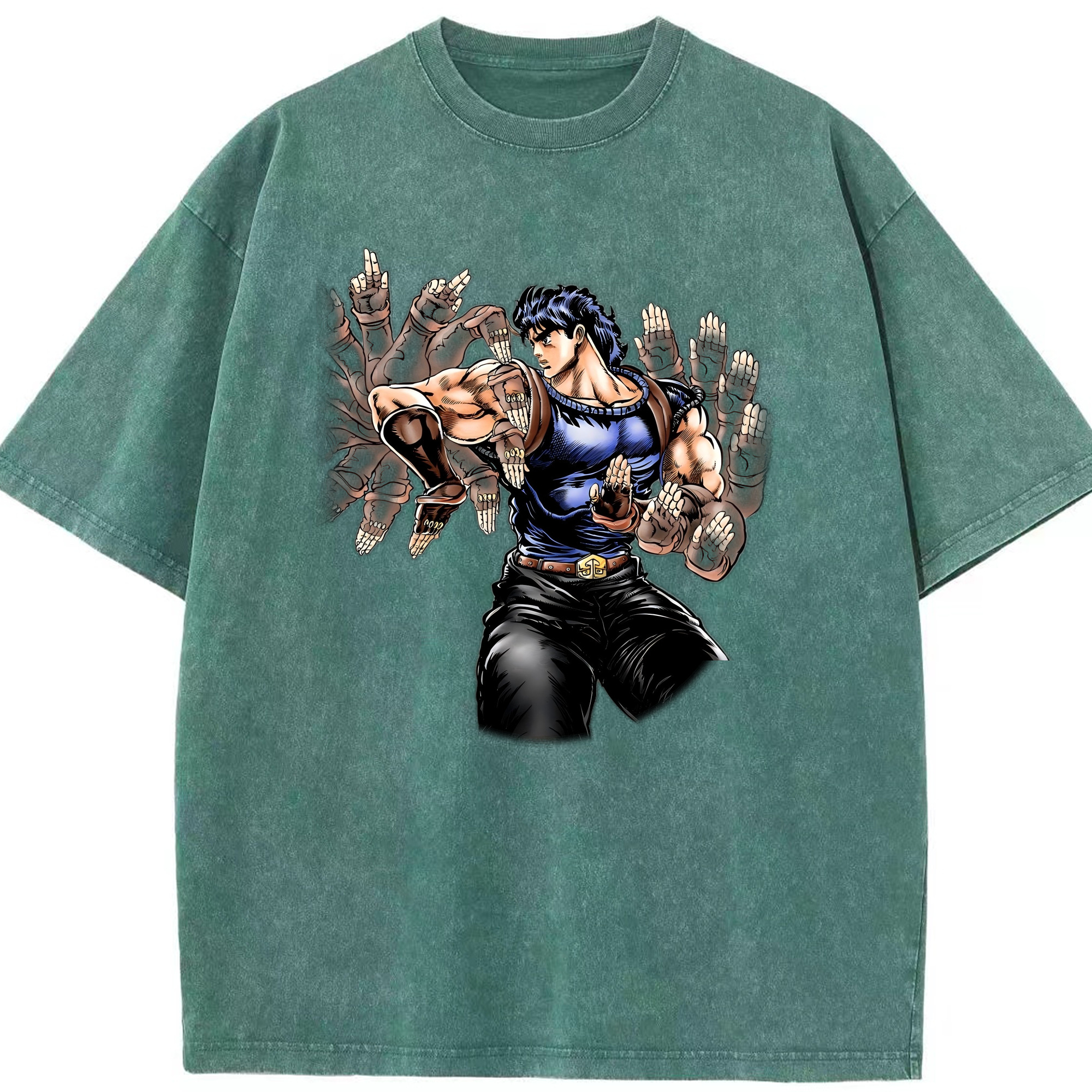 （画像用） ジョジョの奇妙な冒険 /ジョナサン?ジョースター JoJo's Bizarre Adventure Jonathan Joestar 綿100% ヴィンテージ風 半袖Tシャツ（フロントプリント）